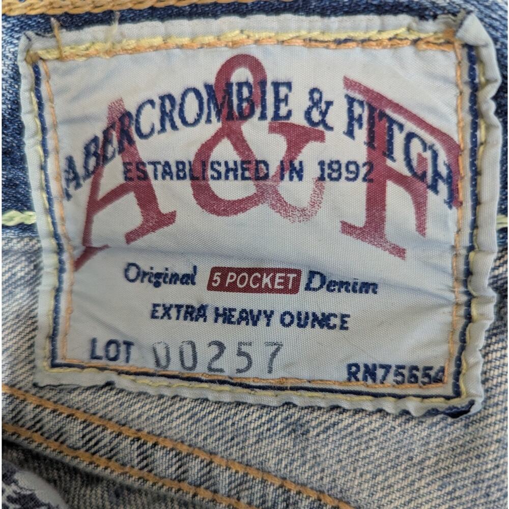 Vintage Abercrombie and Fitch Mens Jeans Baxter 34 x34 Low rise/slim Waist 36" - Picture 6 of 16
